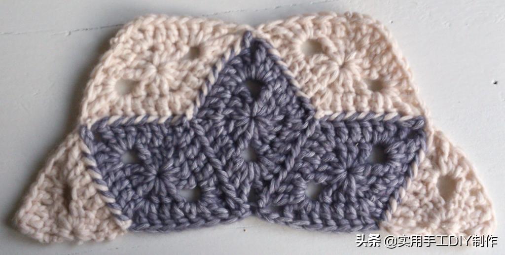 流苏水草花帽子钩针编织教程,六角垫子的钩织教程