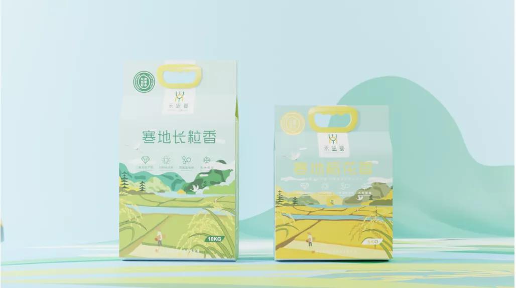插画国潮包装设计,过桥米线国潮插画包装设计