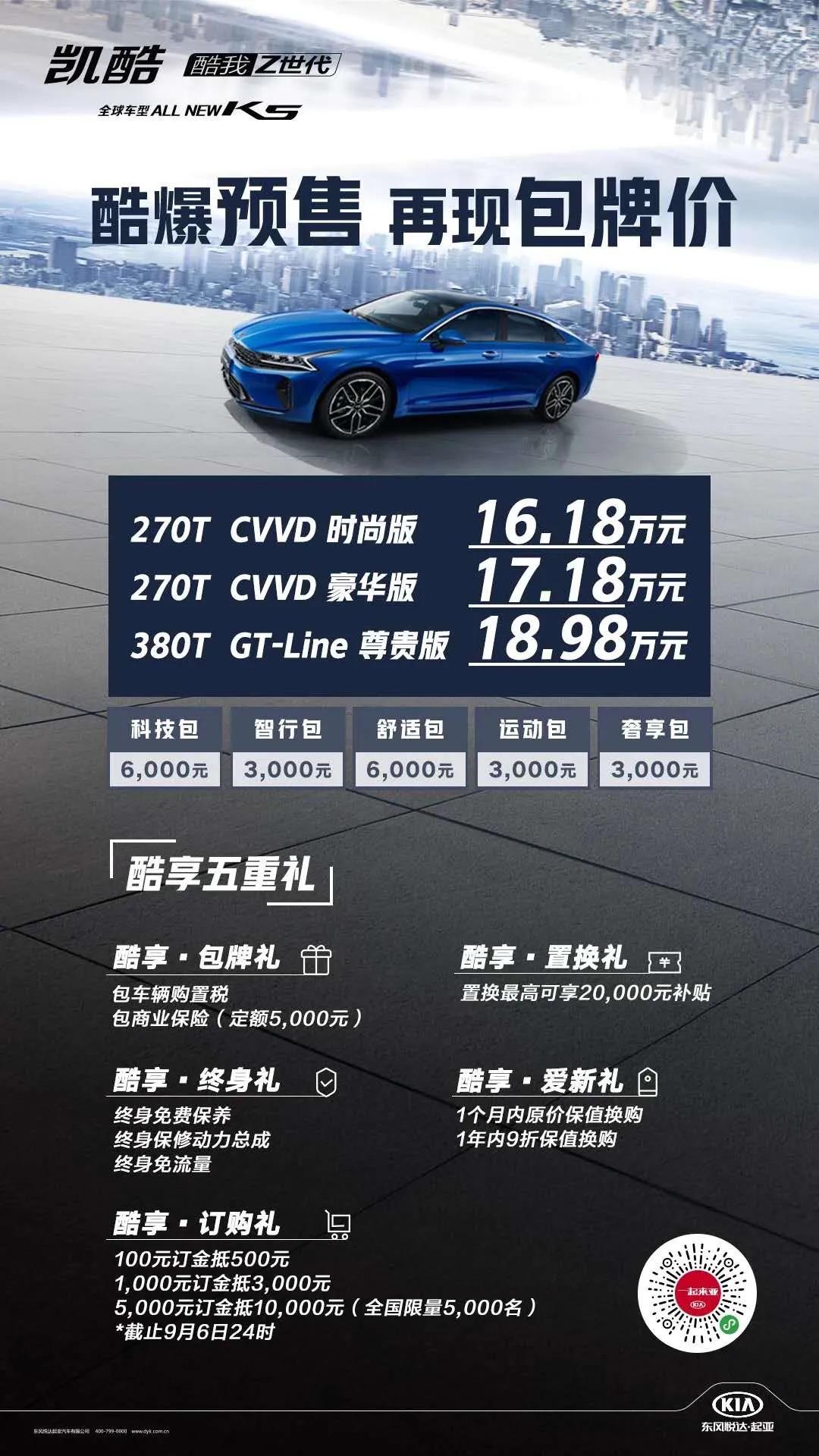 19起亚k5裸车11万,19年起亚k5凯酷1.5t落地价
