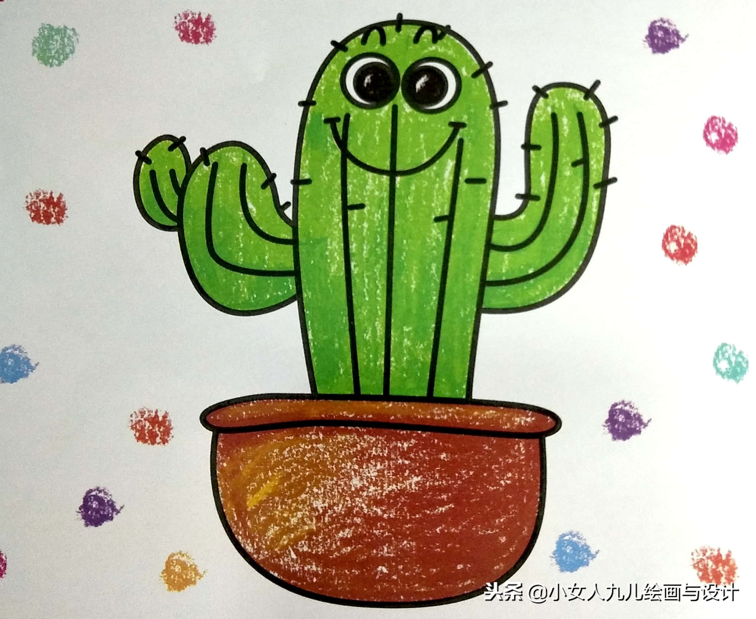 彩色铅笔简笔画人物少女,7-10岁儿童简笔画简单又漂亮