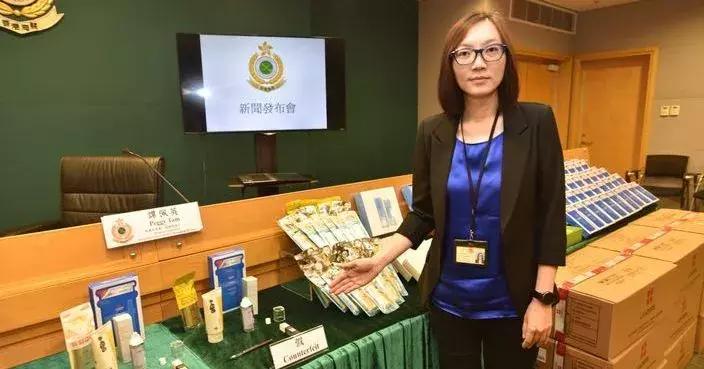 香港查获高仿化妆品,香港海关假化妆品