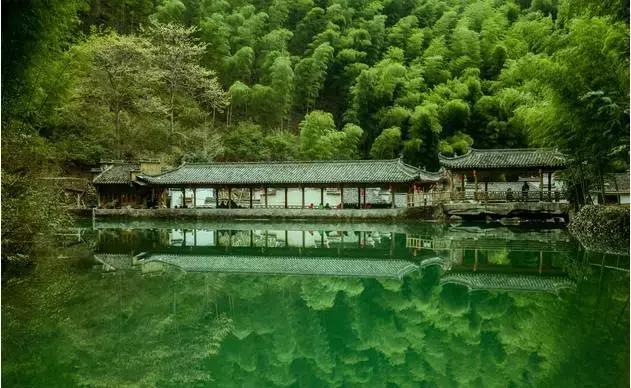 一下雨就变成了江南美景,一下雨黄山就成了徽州