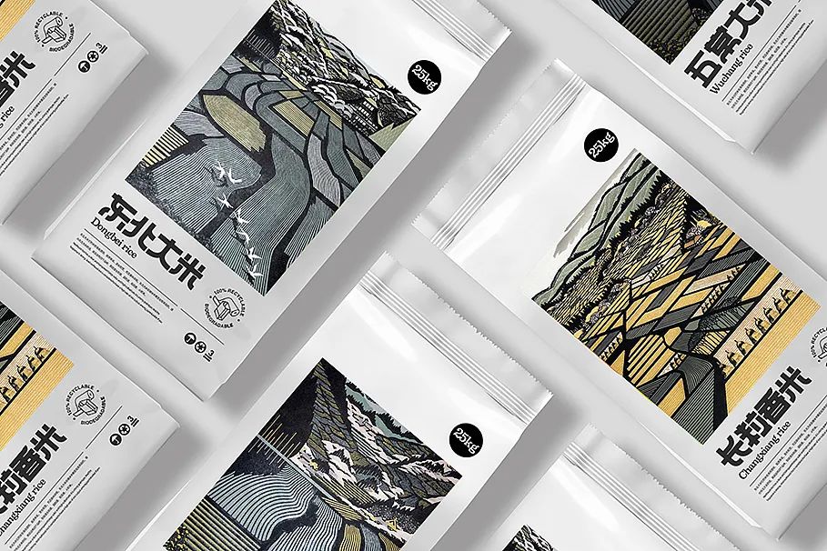 包装大米造型,高端大米包装设计大全