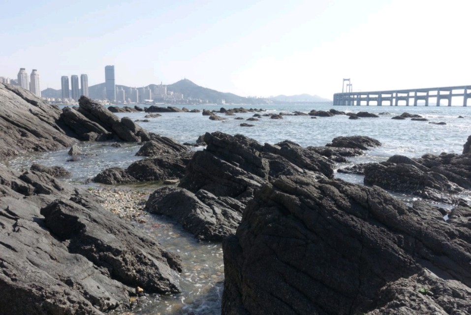 大连黑石礁海边风景照,大连黑石礁海域出现奇观