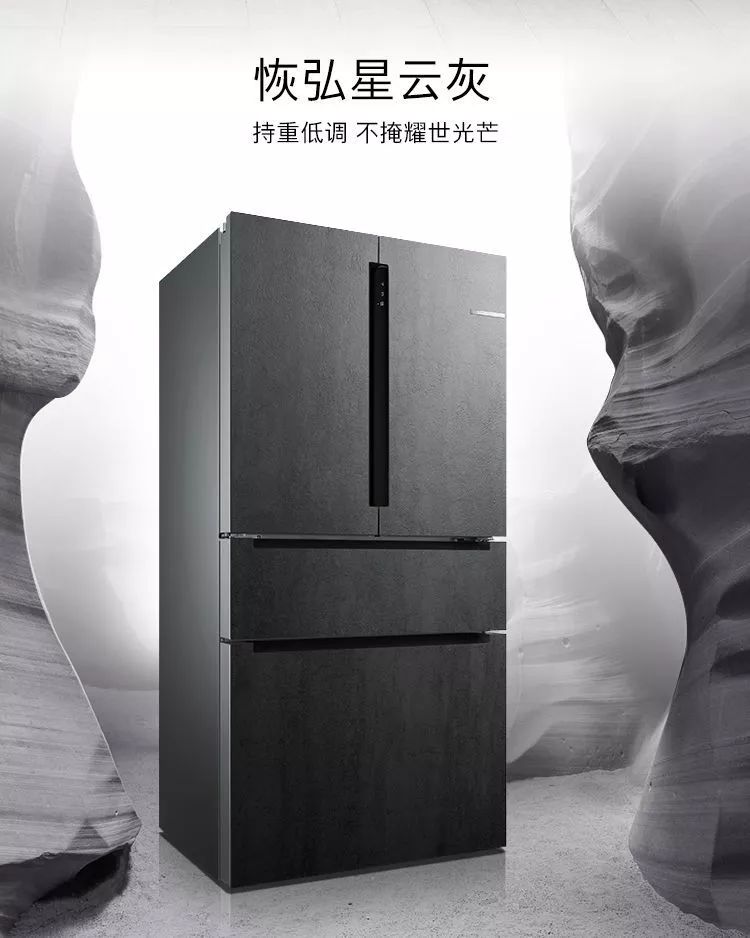 博世双门冰箱新款,博世法式岩板带制冰机冰箱