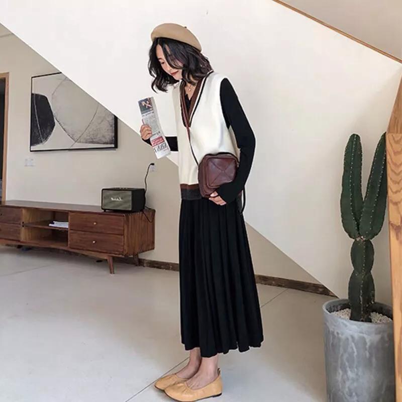 爆款女人味谨慎机打底衣女,法国绒打底裙