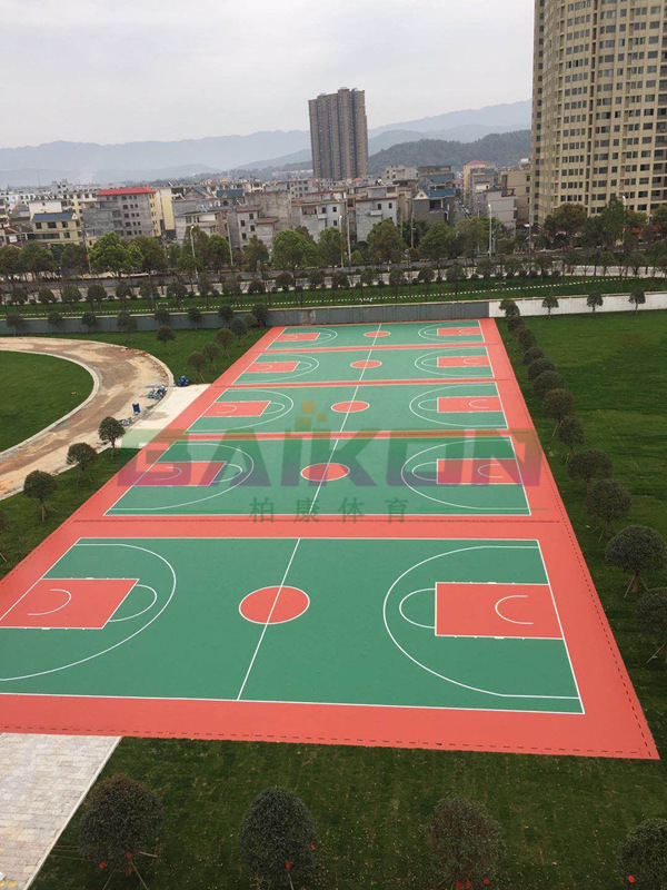 硅pu球场施工一平方多少钱,硅pu球场施工过程图片