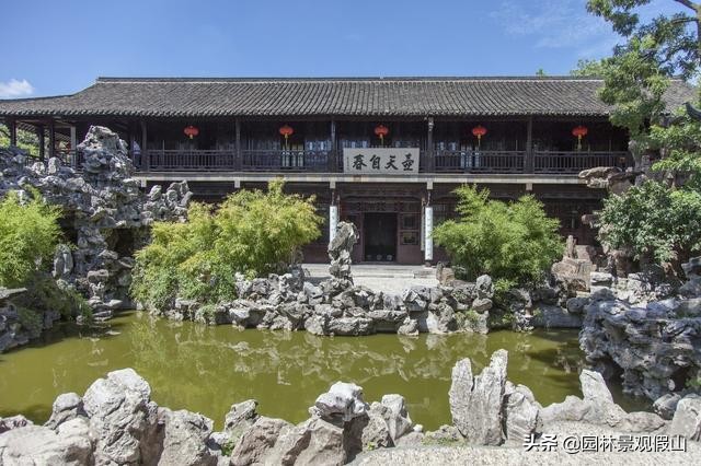 庭院鱼池假山怎么做好看,200平方新中式庭院鱼池假山设计