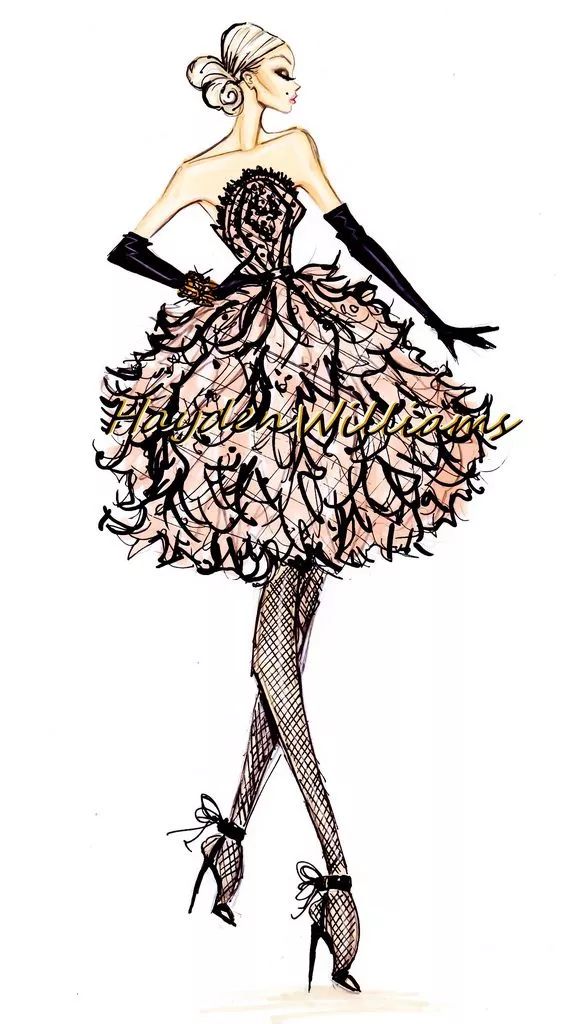 设计稿晚礼服,设计礼服手稿图洛丽塔