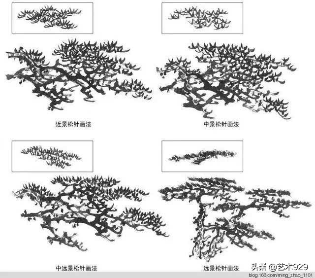 山水画树木画法技法视频,山水画中的树教学