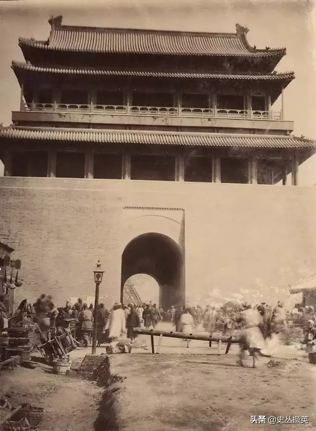 明清时期老北京安定门风貌,清末老北京的城门之永定门