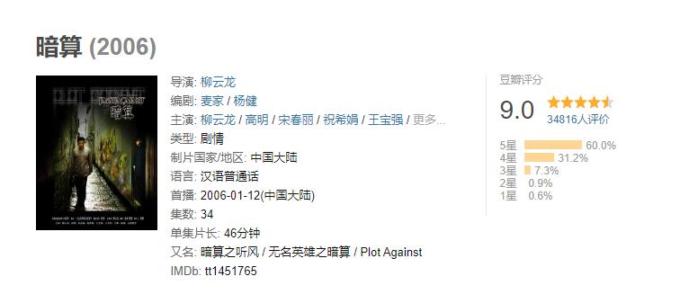 柳云龙于明加演的谍战剧,柳云龙于和伟雷佳音
