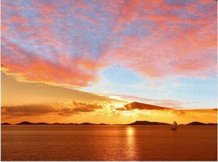 乳山朝霞,威海乳山海边看日落