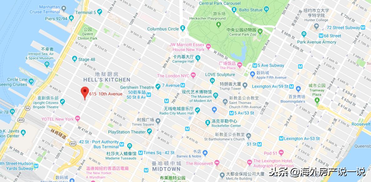 曼哈顿广场房子首付多少,曼哈顿中城哈德逊广场附近房租