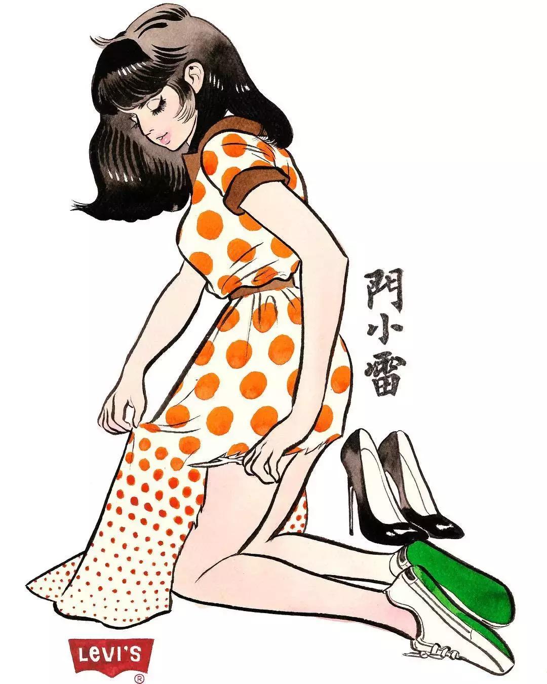 不务正业、跳钢管舞的她靠画羞羞画撩到46万粉丝，画作撩性格酷