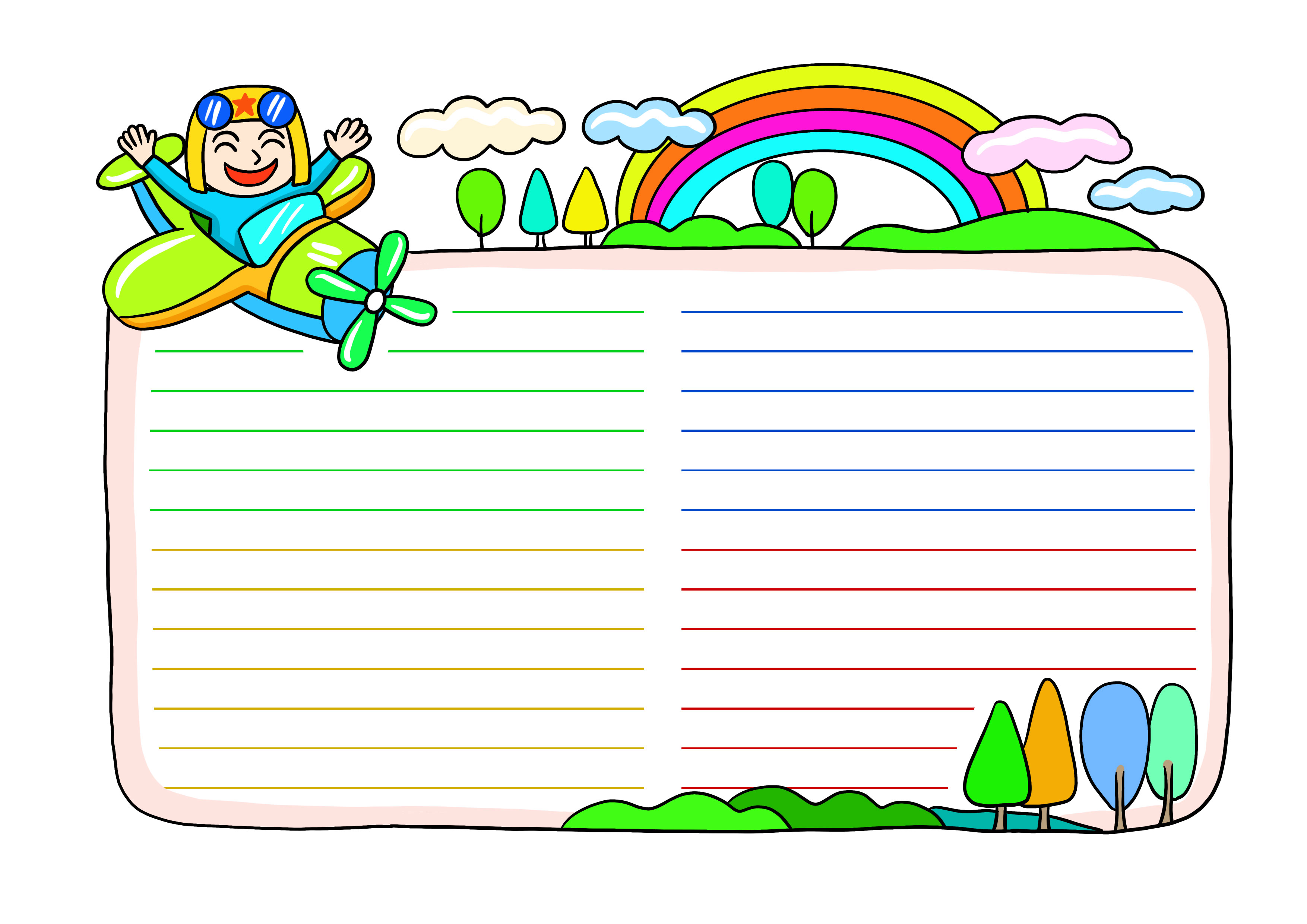 六一儿童节手抄报模板简单又漂亮,快乐童年放飞梦想黑白手抄报图文