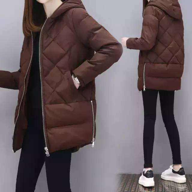 黑色短款面包服怎么搭配哈伦裤,条绒女款加绒哈伦裤配面包服