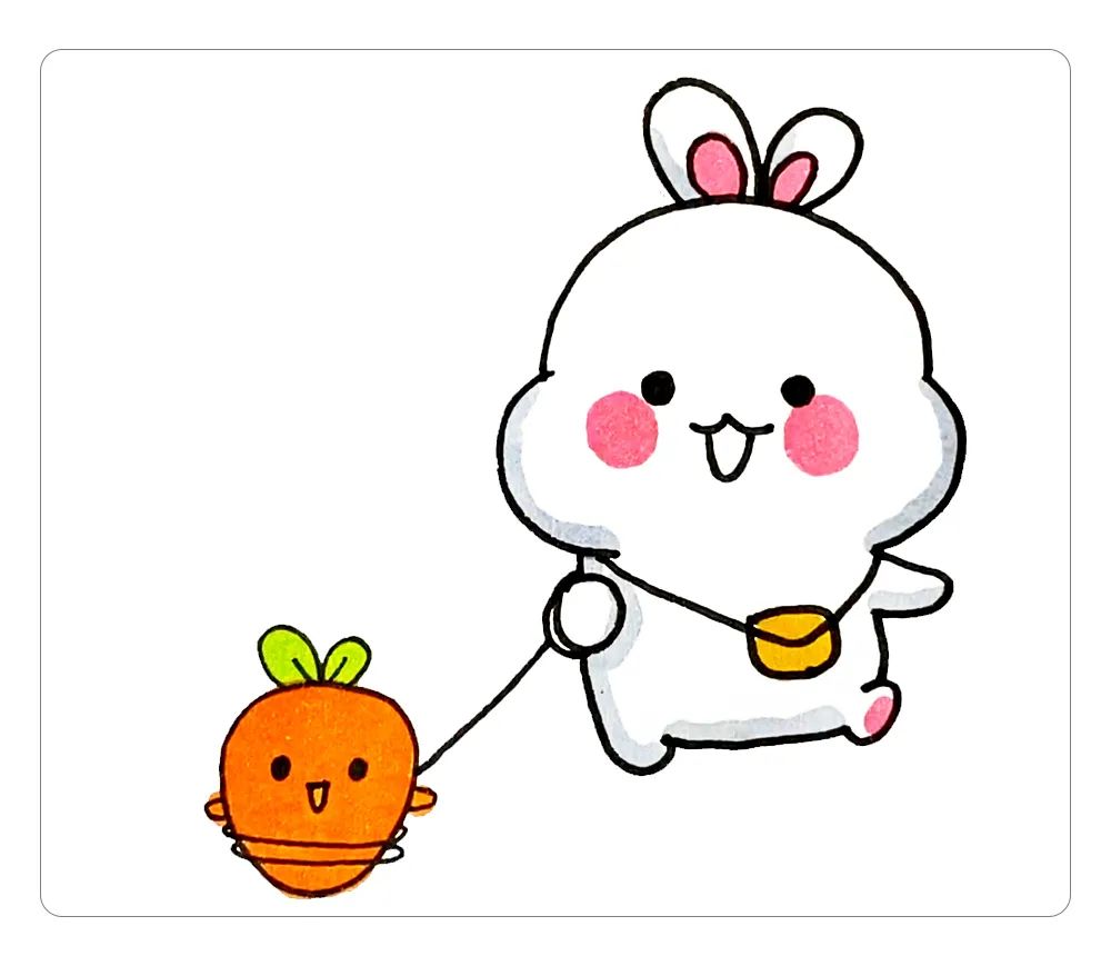 简笔画小动物100种可爱小白兔,幼儿简笔画小白兔大全最简单