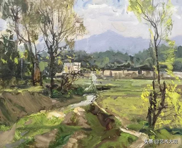 广州美院油画风景写生作品欣赏,播放中国美院风景油画写生视频
