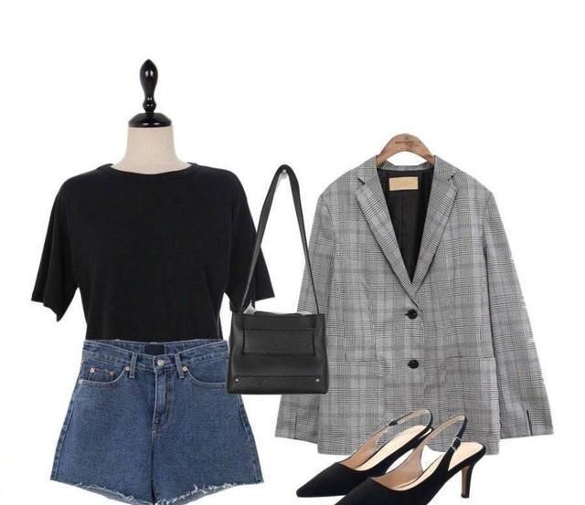 小格子西装xs,格子休闲小西装韩版穿搭