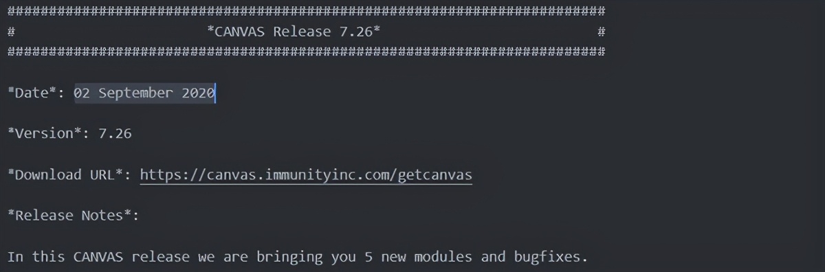 ImmunityCanvas7.26泄漏事件概览