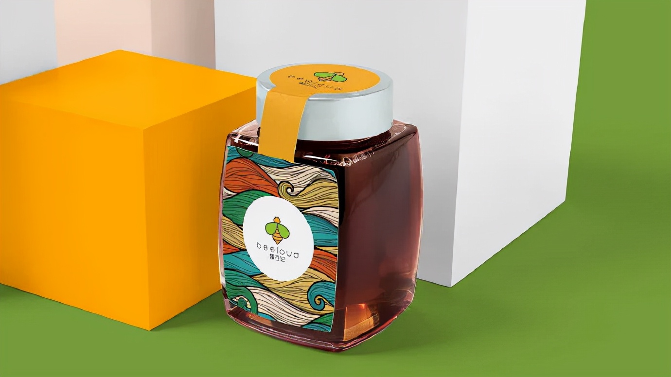 蜂蜜插画包装设计创意,高端蜂蜜产品包装设计