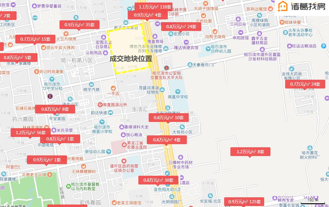 道外二环2.6万平居住地成交！本土地产5亿竞得！楼面价3188元/㎡