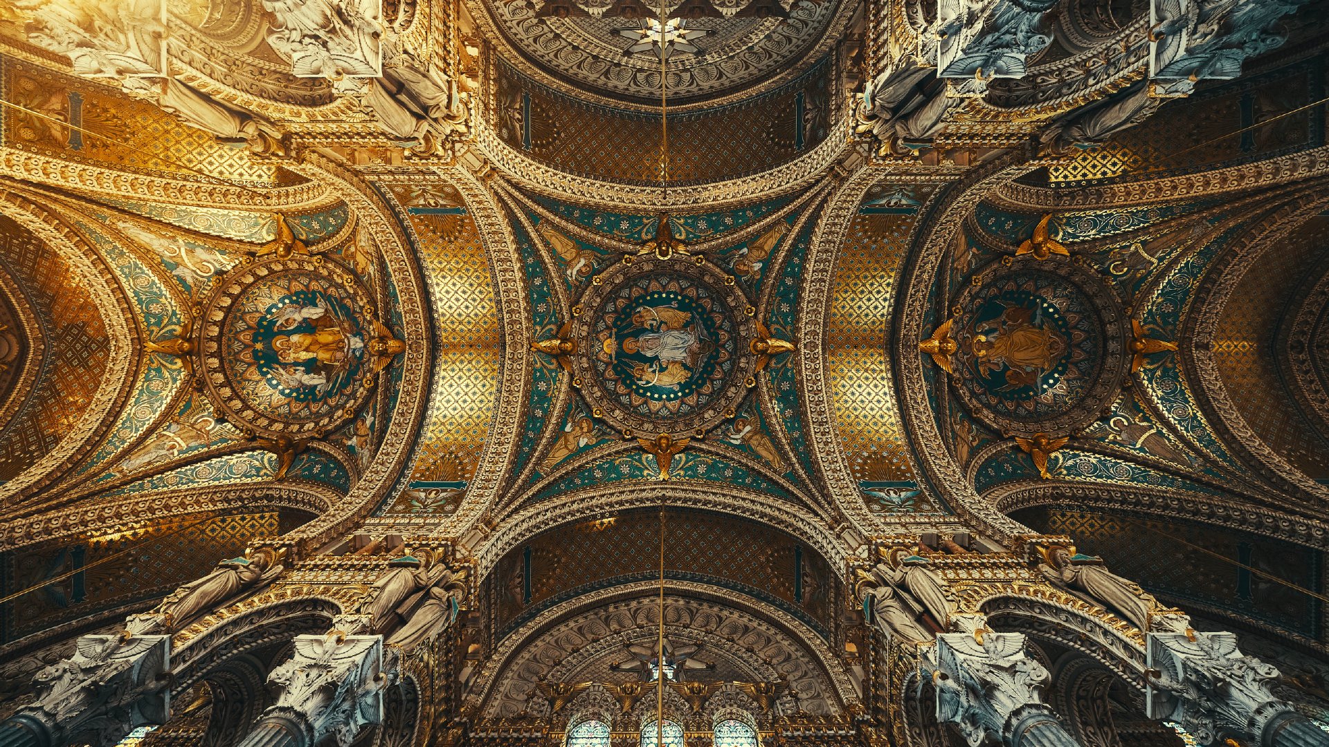 巴黎圣母院高清立面图,法国巴黎治愈系风景壁纸