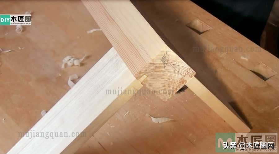榫卯实木桌制作视频教程,传统榫卯木桌子最简单方法
