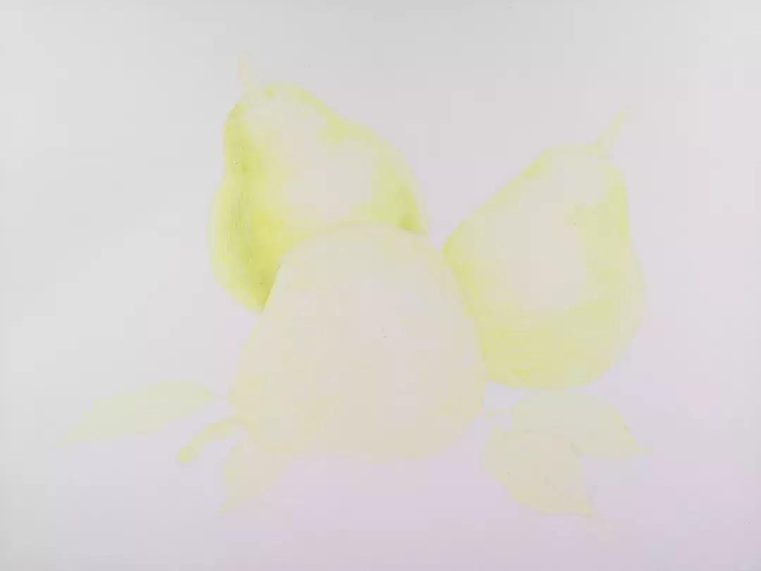 香梨彩铅画,彩铅肉肉的画法