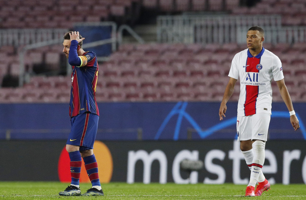 梅西丢球拼命回抢,梅西3分钟进2球尽显颓势