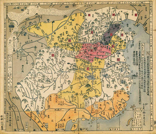 古中国地理地图,中国古代地图南北方向