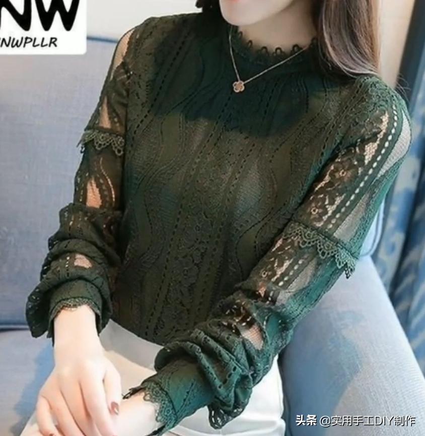 布艺裙子作品,手工蕾丝花边上衣