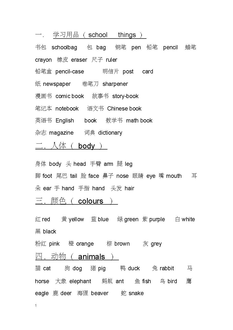 四年级英语单词上册全部单词教学,初一英语单词学习重点