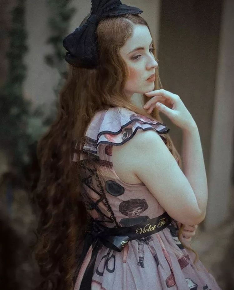 天蓝色洛丽塔洋装,洛丽塔复古洋装