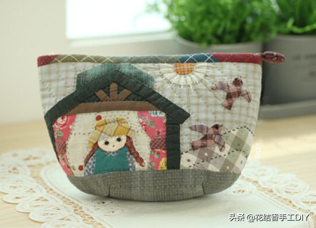 diy手工拼布缝布艺小物,韩国手工拼布小物