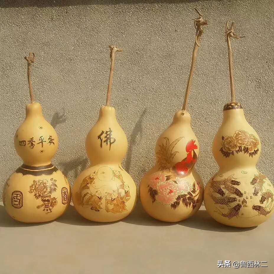 细长葫芦雕刻图片,巧夺天工的葫芦雕刻