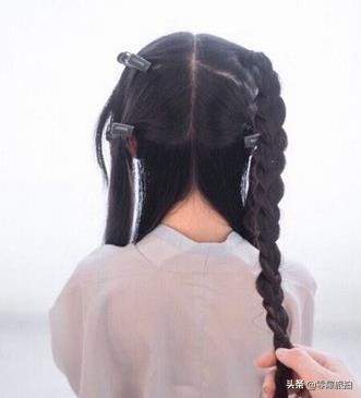 小龙女古装发带发型教程,古装小龙女简单发型梳法图解