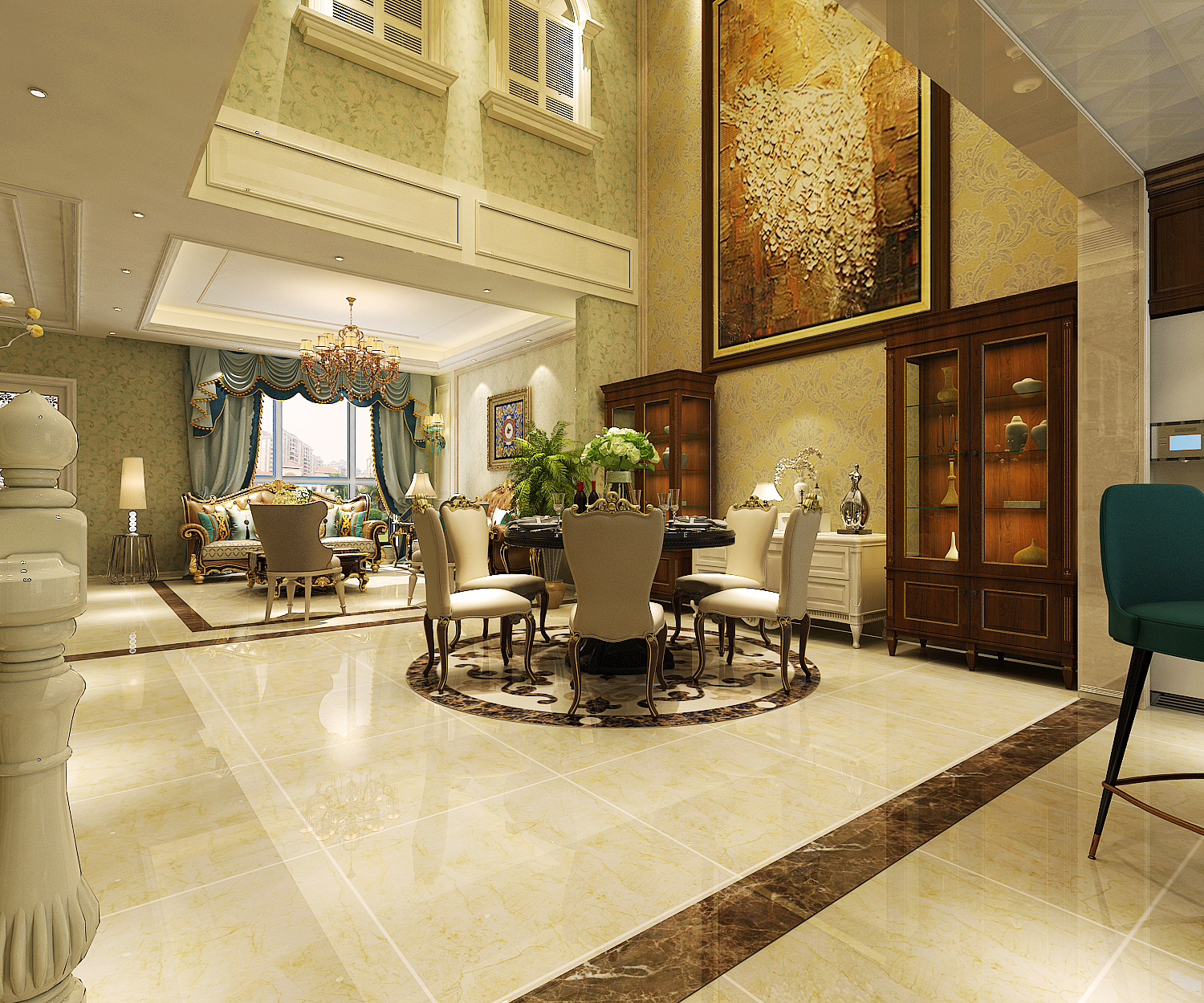 自带家庭影院的欧式别墅，400㎡尽显奢华大气，开启你的浪漫生活