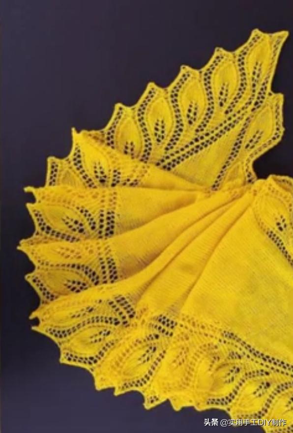 新款针织秋冬宽松披肩怎么织,针织中长款披肩