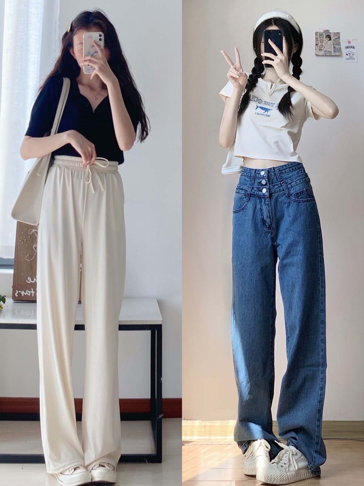 阔腿裤夏天配什么t恤衫好看,夏天阔腿裤搭配什么t恤好看