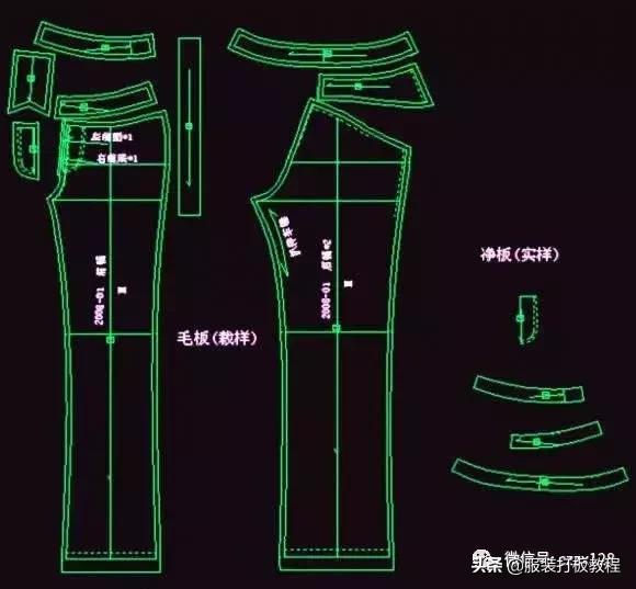 基础裤子打版,裤子打板技术