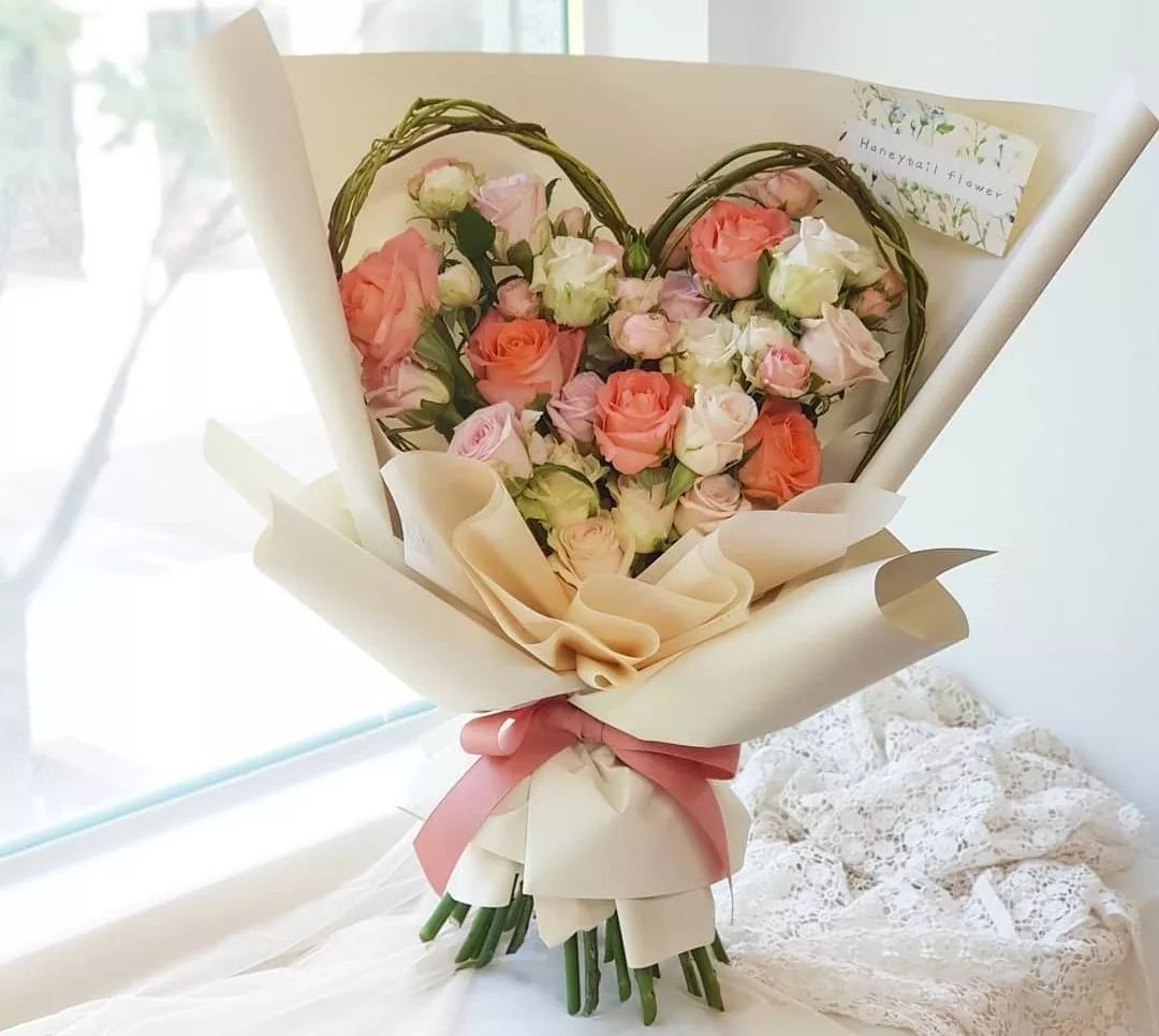 表白神器｜心形花束图片集锦（含教程）
