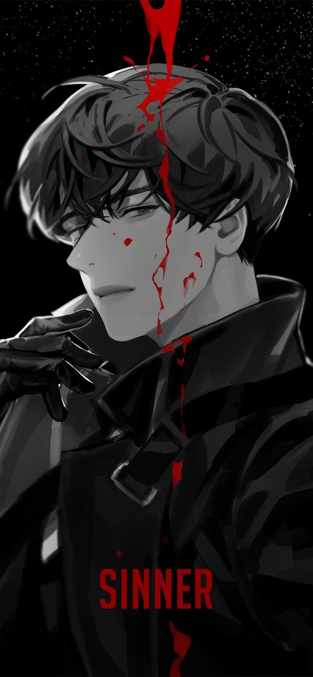 韩漫素描黑白动漫风壁纸,帅气冷酷的动漫人物画法