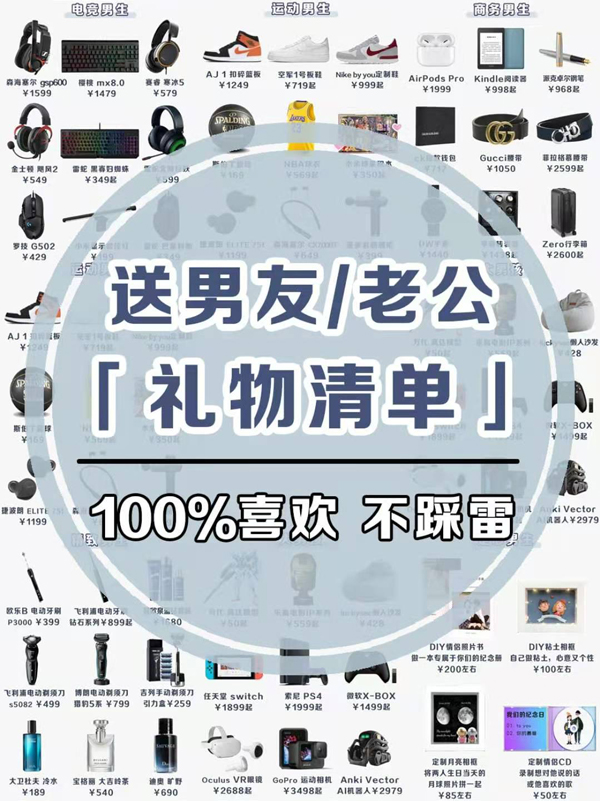 送男生的礼物推荐清单,男生想要的礼物清单