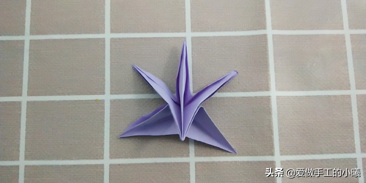 五瓣花折纸步骤图解,立体五瓣花折纸图解