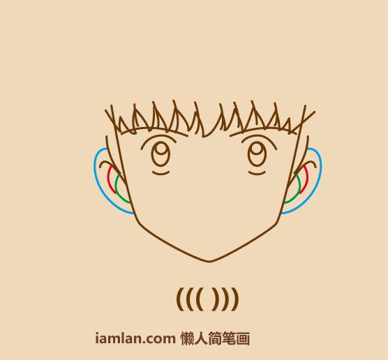 足球小子绘画全过程,30秒画忍者