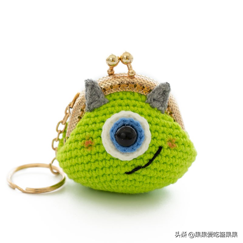 让人爱不释手的手工编织零钱包，迷你卡通造型口金包，附图解教程