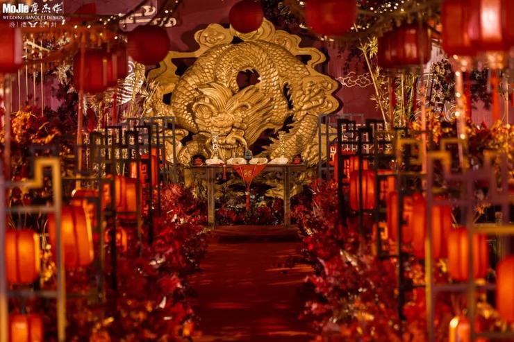 红金色系婚礼中式,红金配色的中式婚礼