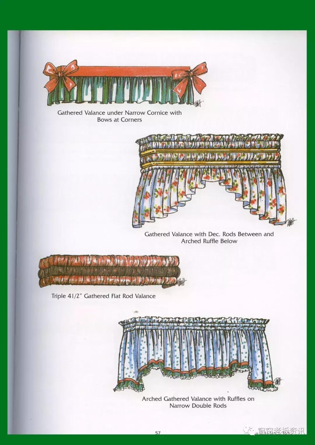 手绘窗帘效果图,100种窗帘图案大全